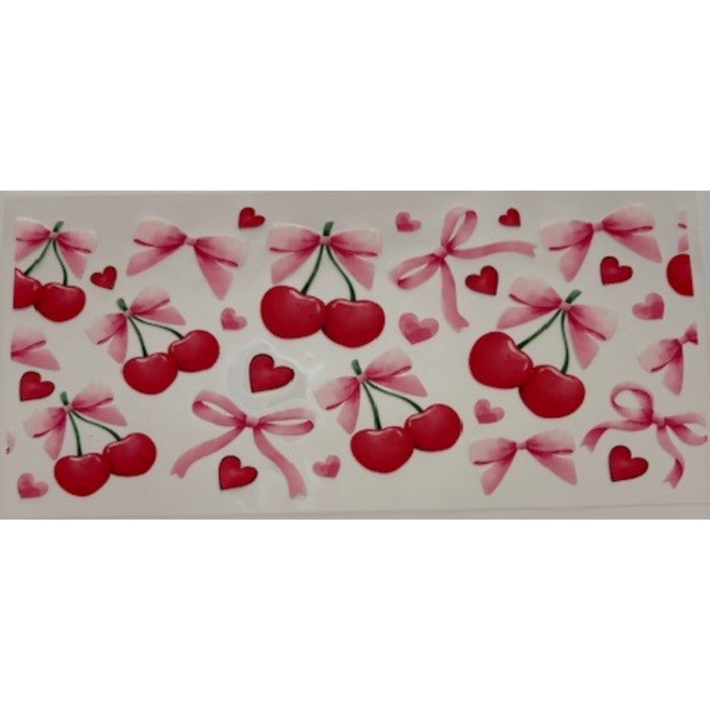 Red Cherries - Pink Bows