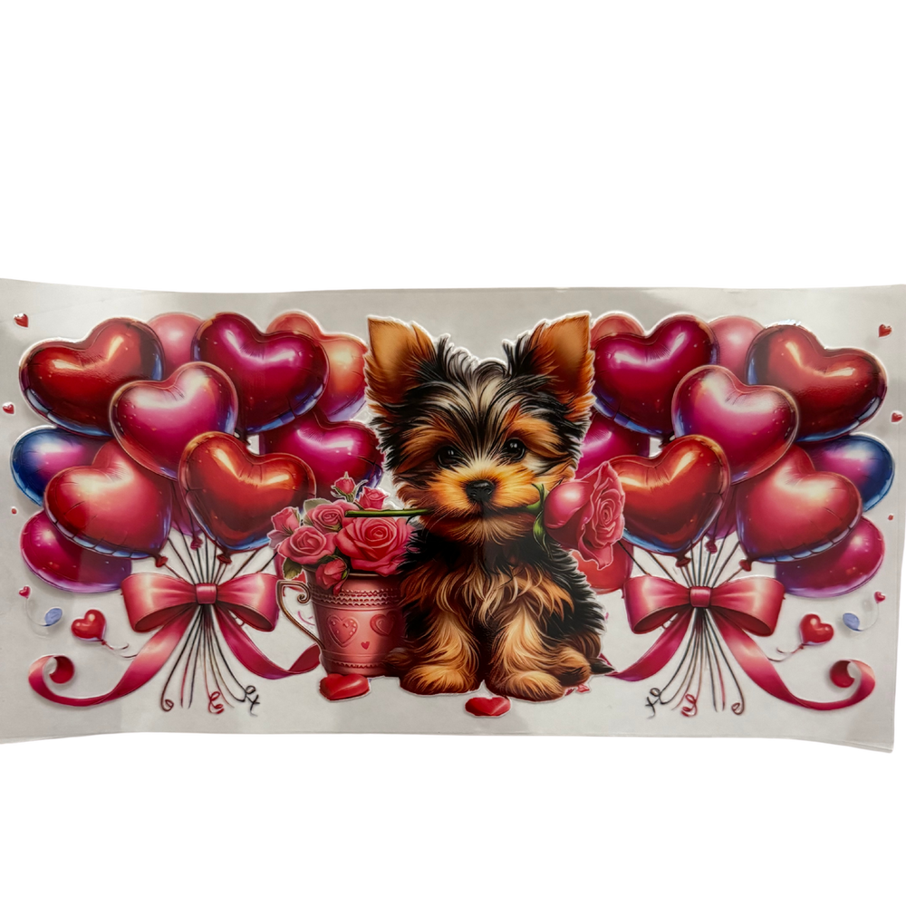 Puppy Balloon Hearts