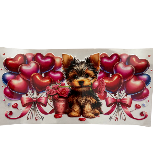 Puppy Balloon Hearts