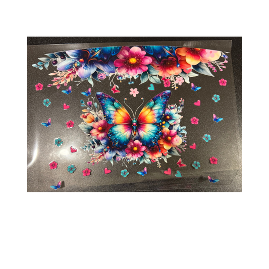 24oz - Butterfly & Flowers