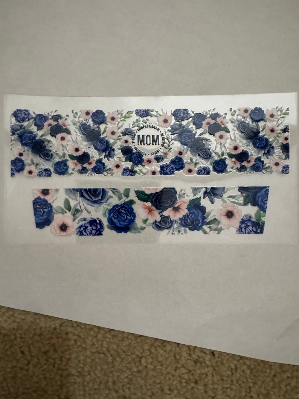 3oz - Mom Blue Flowers