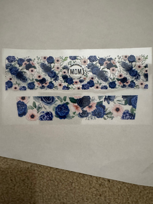 3oz - Mom Blue Flowers