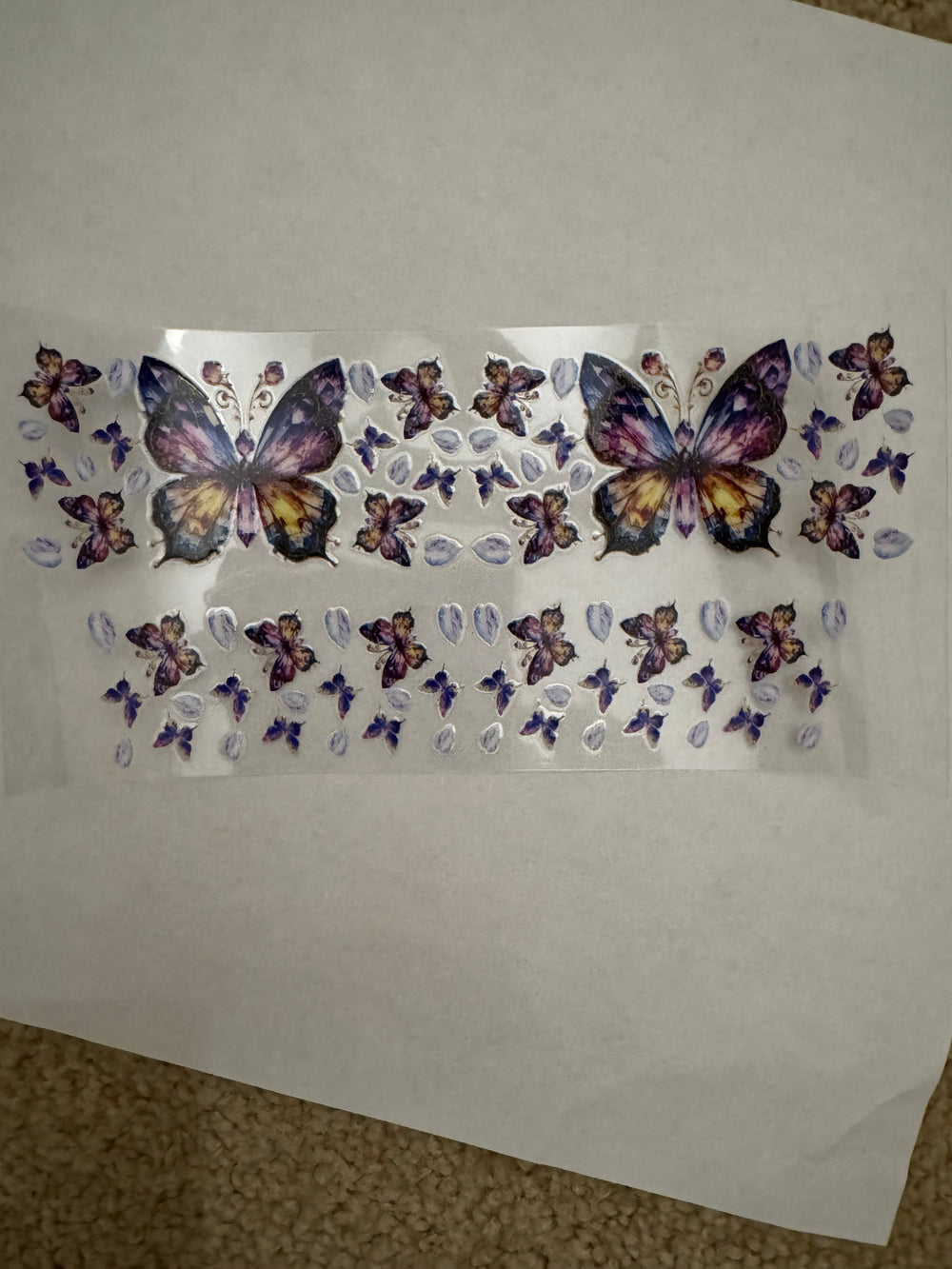 3oz - Purple Gold Butterfly