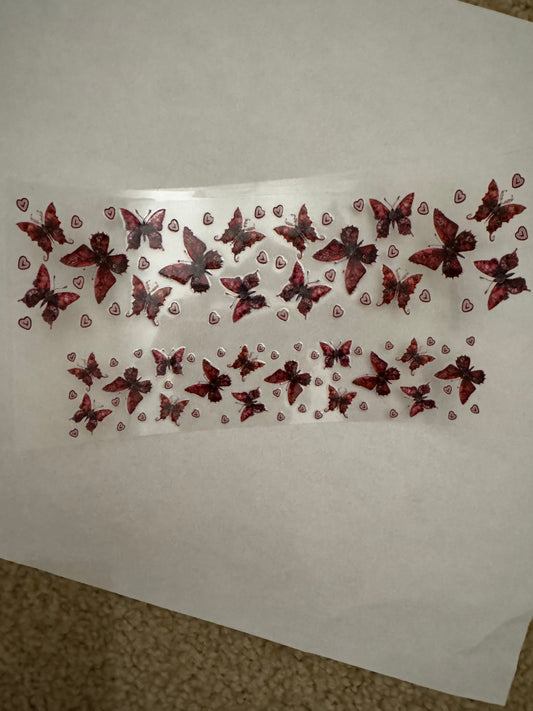 3oz - Red Butterflies