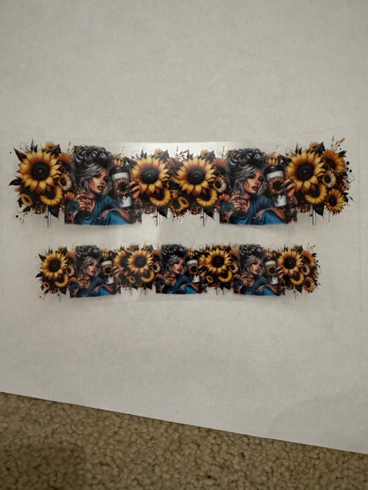 3o - Tattoo Girl Sunflowers